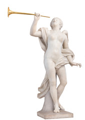 Symbols in arts - statue of Glory. Marble.