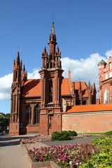 Fototapeta na wymiar St. Anny w Wilnie, Litwa.