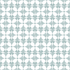 Vector geometric gray ikat seamless pattern background with hand