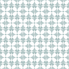 Vector geometric gray ikat seamless pattern background with hand