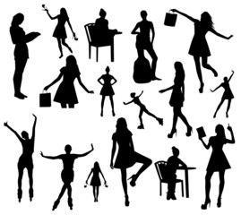Woman silhouettes
