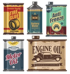 Vintage collection of car and transportation related products