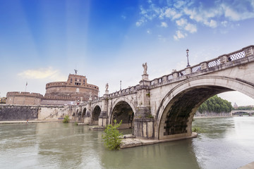 Fototapeta premium Castel Sant'Angelo and its bridge.