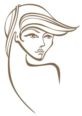 Graphically image of a beautiful woman.