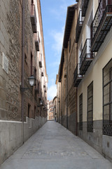 Narrow street of madrid, Spain