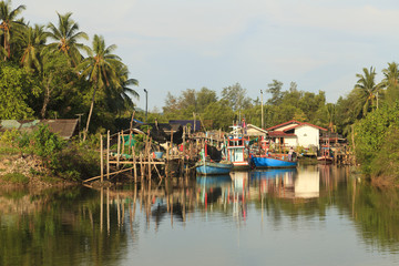 Fototapeta na wymiar The fishing village