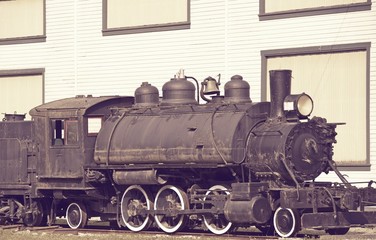 Fototapeta na wymiar Rustic Old Locomotive