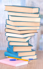 Spiral books on bright  background