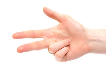 Female Hand Counting - Three