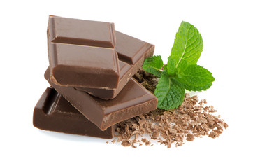 Closeup detail of chocolate parts
