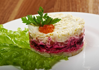 Salad with salmon
