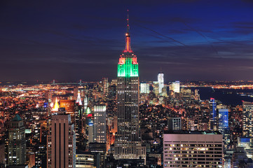 Fototapeta na wymiar New York City Manhattan skyline aerial view