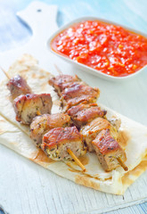 kebab on lavash