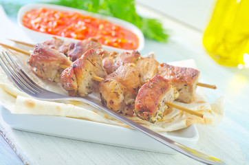 kebab on lavash
