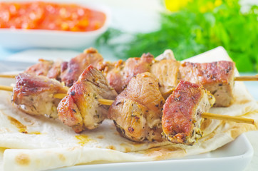 kebab on lavash