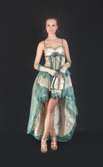 girl in elegant dress