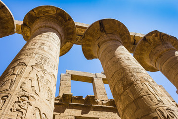 Ancient ruins of Karnak temple in Egypt