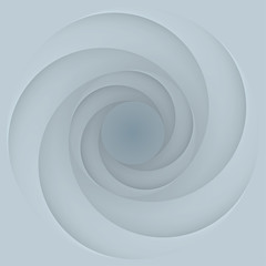 Fototapeta premium Abstract Infinite Paper Swirl. 5 Pieces Circle Shape