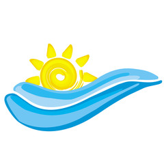 abstrakter Sonnenaufgang