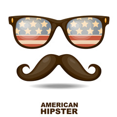 American Hipster. Vector illustration