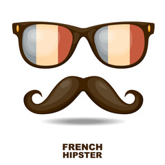 French Hipster. Vector illustration