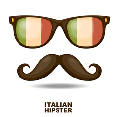 Italian Hipster. Vector illustration