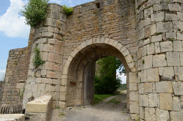 Fototapeta na wymiar Wejście do średniowiecznej twierdzy w Cevennes