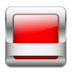 Red Web Button (sign badge icon symbol blank template square)