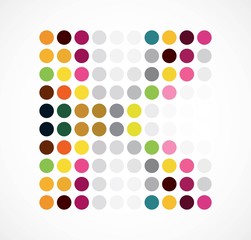 Alphabet multicolor dotted art style punctuation Letter K vector