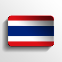 Fototapeta premium thailand flag square 3d realistic button