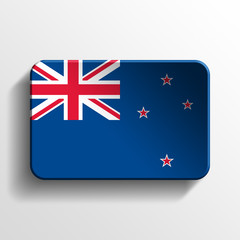 new zealand 3d realistic square flag