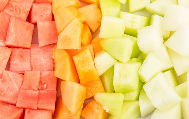 Cube Sized Melons And Honeydew - 53473190