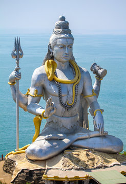 Statue of Lord Shiva in Murudeshwar Temple in Karnataka, India