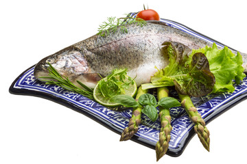 Fresh raw rainbow trout