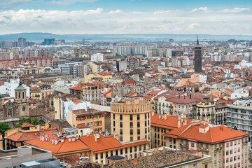 Fototapeta na wymiar Aerial view of Zaragoza