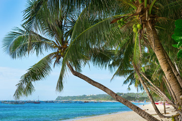 Beautiful beach on Boracay island, Philippines
