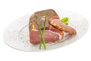 Bacon with vegetables