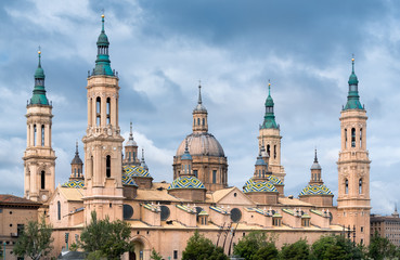 Fototapeta na wymiar Pilar Cathedralin Zaragoza city Spain