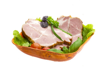 Bacon with vegetables