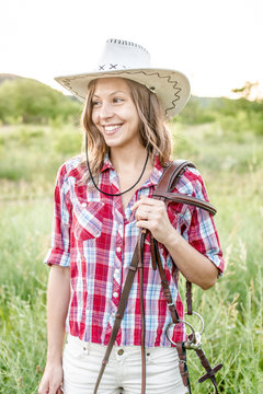 happy cowgirl