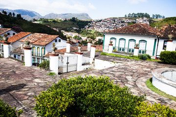 Fototapeta na wymiar View of city Ouro Preto in Minas Gerais Brazil