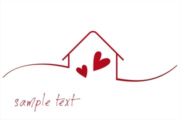 Home , love, architecture , icon, business logo design