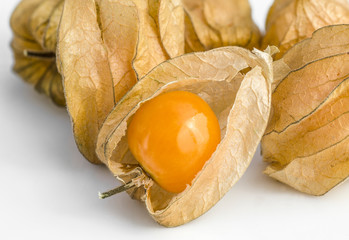Physalis auf weissen Teller 3