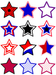 Obraz premium Stars set