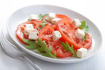salad with beef tomatoes and feta