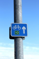 UK National Cycle Network sign