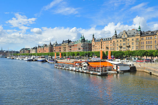 Stockholm. Beautiful quay in Ostermalm