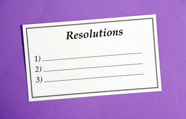 Resolutions on a Card