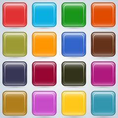 Colorful buttons vector set