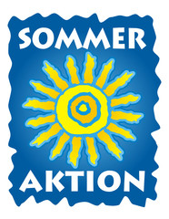 Fototapeta premium Sommer Aktion Symbol